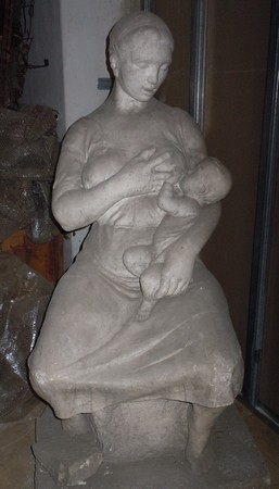 Wagner Nndor szoptat anya szobra